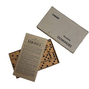 Vintage B&W Dominoes Set